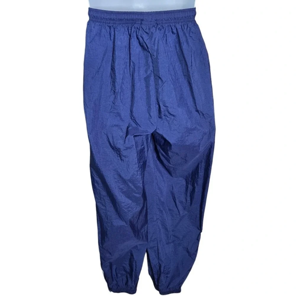 Adidas Mens Streetwear Vintage Windbreaker Track Pants Size Large Ankle Zip Blue